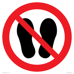 Do not step or stand here symbol only